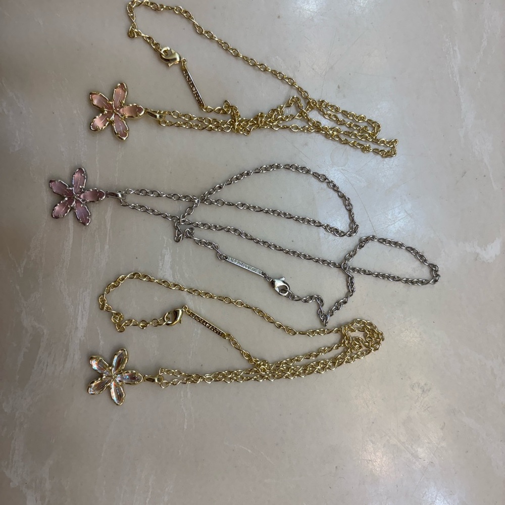 Kendra Scott Trio of Kyla Flower Necklaces (price for all together)